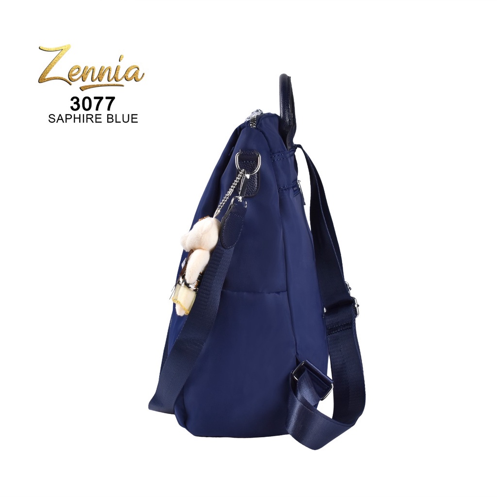 (TSI) Tas Wanita Zennia 3077 Tas Ransel Korea Tas Wanita Punggung Import Kantor Kerja Sekolah Kuliah Outdoor Trendy Fashion Style Travel Casual Backpack Serut Anak Remaja Perempuan Selempang Cewek Bag