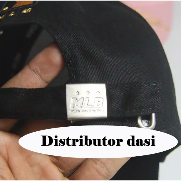 Topi baseball pria wanita premium tebal korea NY pink putih hitam ready stok