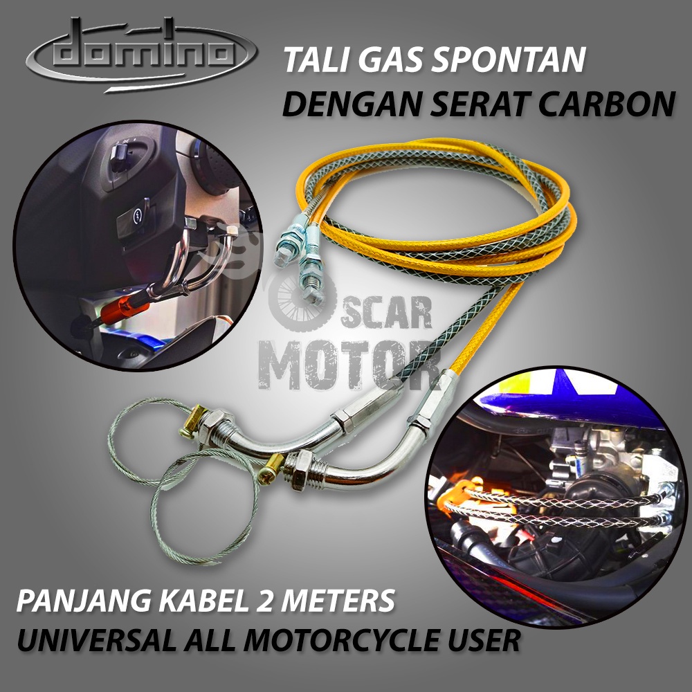 KABEL SELANG REM L GAS SERAT CARBON UNIVERSAL DMN MOTOR NEW TALI GAS motor