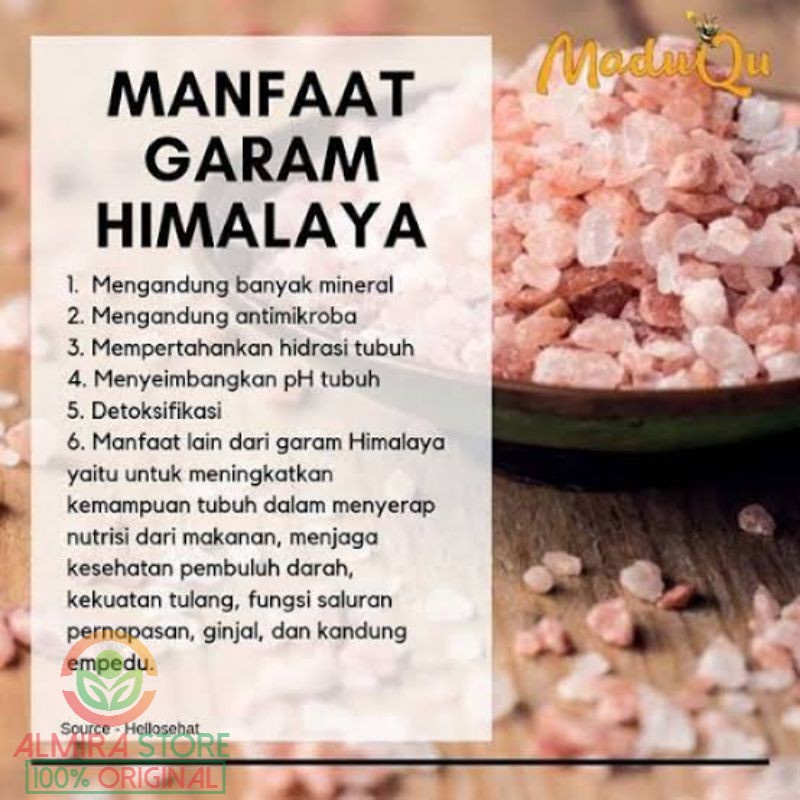 Garam Himalaya Original | Natural Pink Salt Premium | Himalayan Salt asli | Natural Himsalt Garam