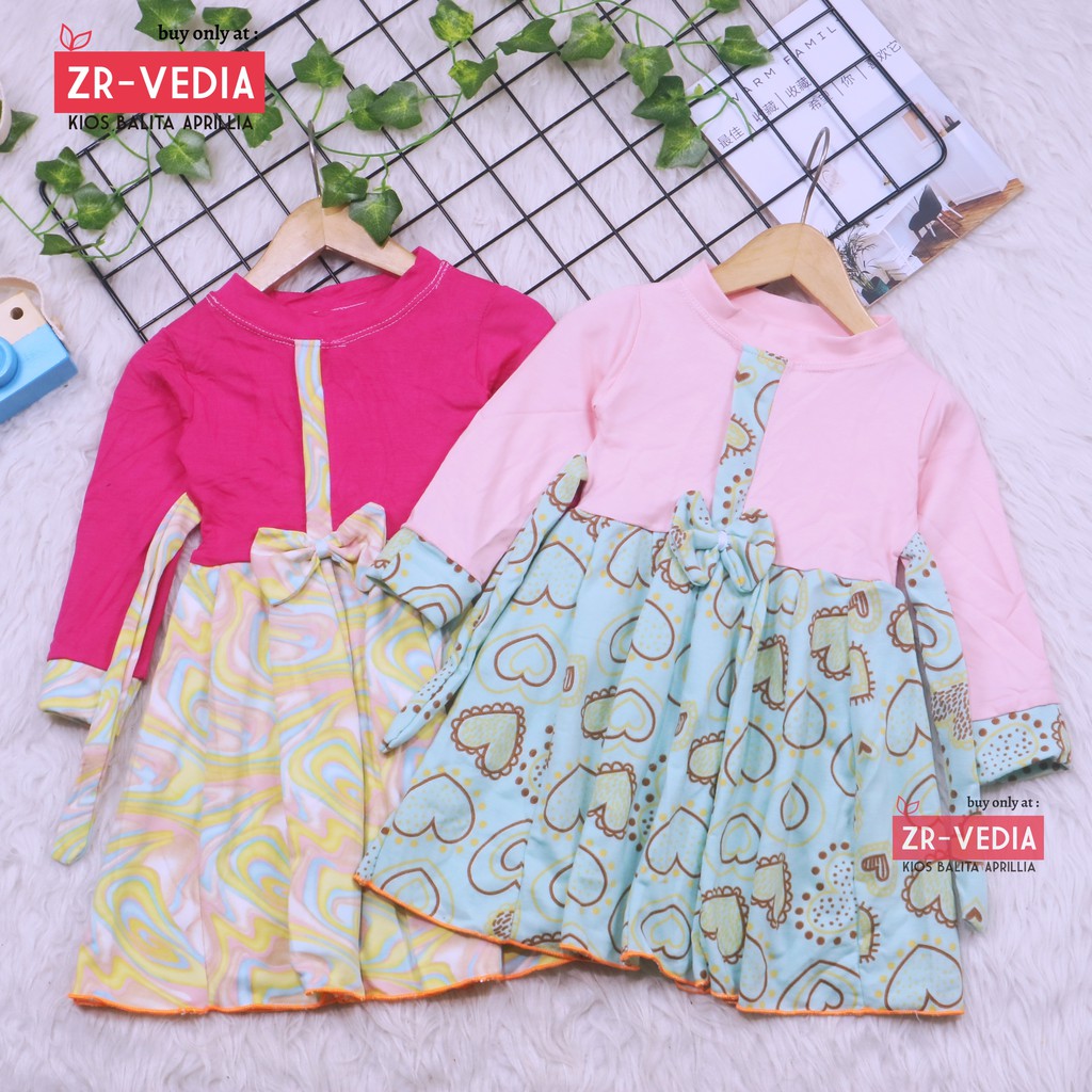 Gamis Bayi Annisa uk 3-18 Bulan / Baju Baby Cewek Pakaian Muslim Dress Panjang Anak Perempuan Murah