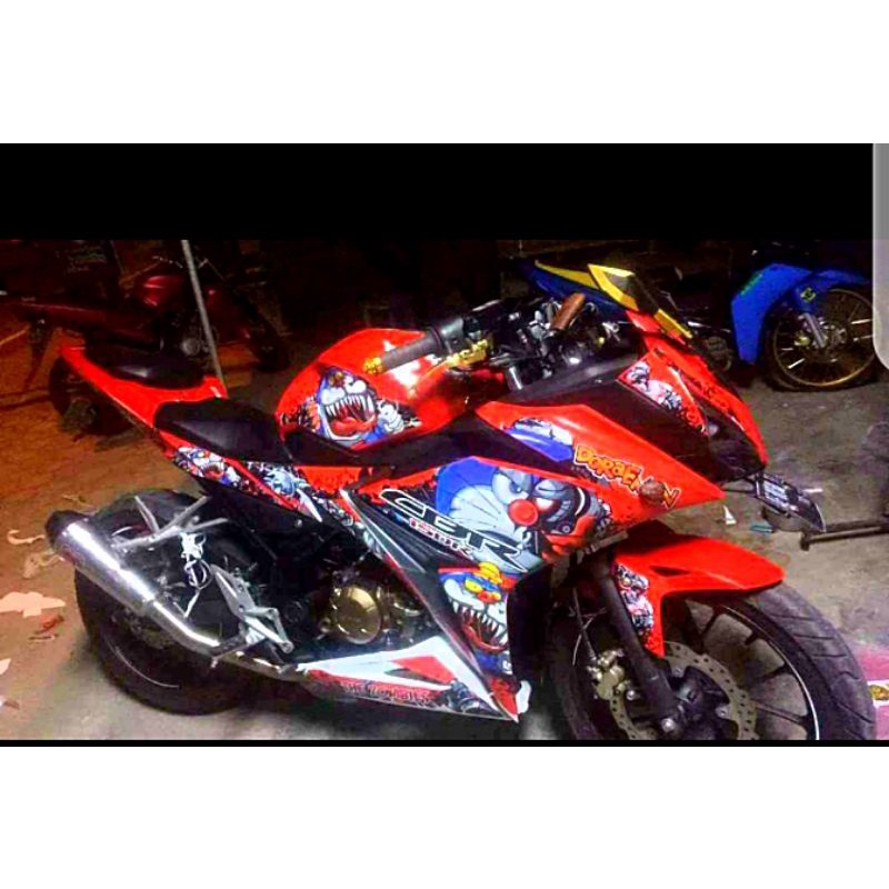 Striping cbr 150r facelift l Striping motor cbr 150r facelift doraemon l Striping variasi cbr 150r f