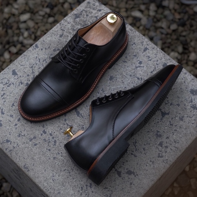 Klasen Black | Sepatu Pantofel Hitam Pria Ori Kerja Cowok Kantor Pantofel Oxford | Oxwalker FORIND