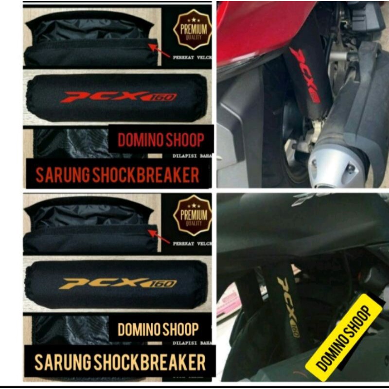 Sarung shock breaker dan cover shock belakang Motor Universal Bahan Nylon Anti Air pcx160