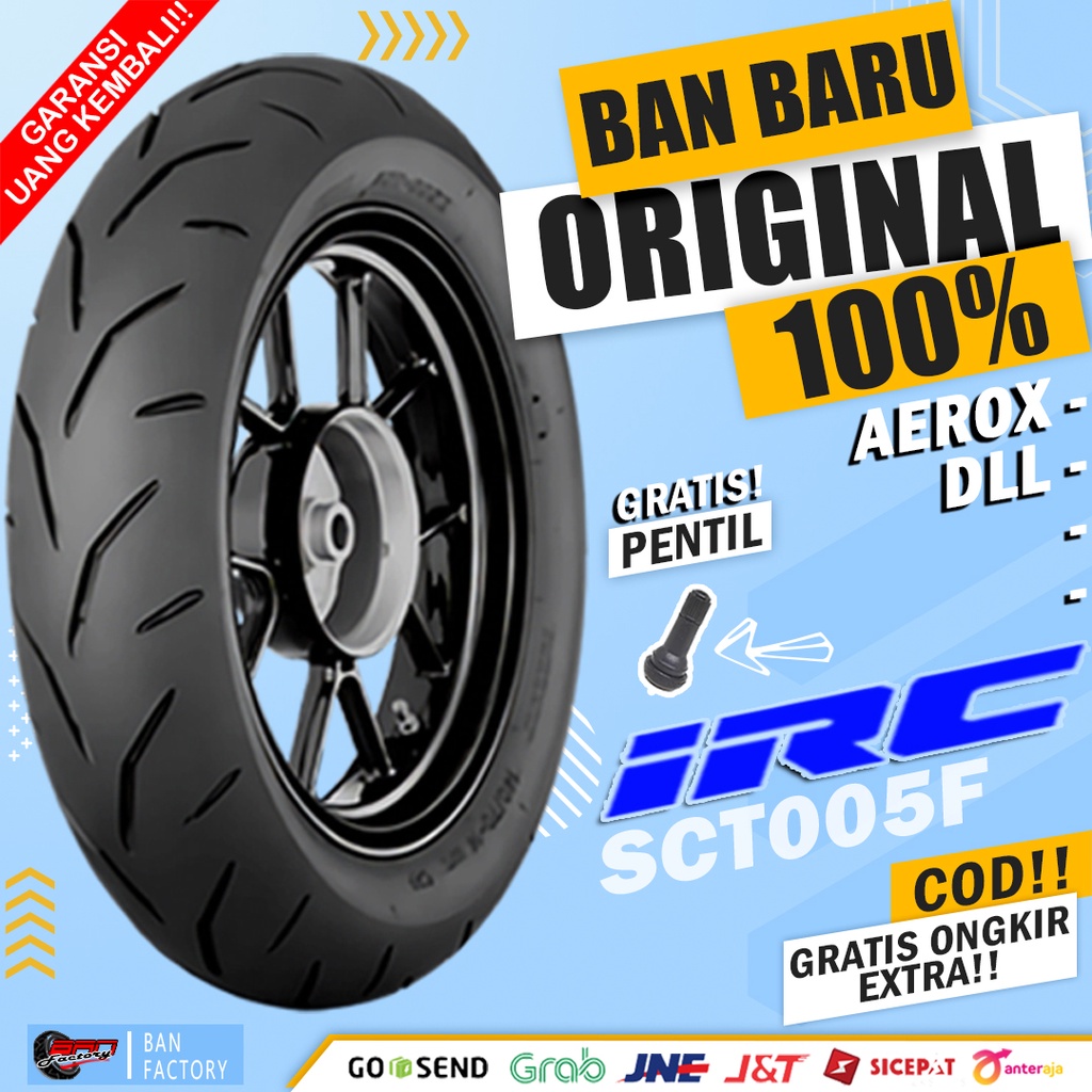 Ban Motor IRC SCT005F SCT005R Ring 14 Tubeless Ban Depan Belakang Motor Matic Beat Vario Scoopy PCX AEROX Ring 14 Tubles