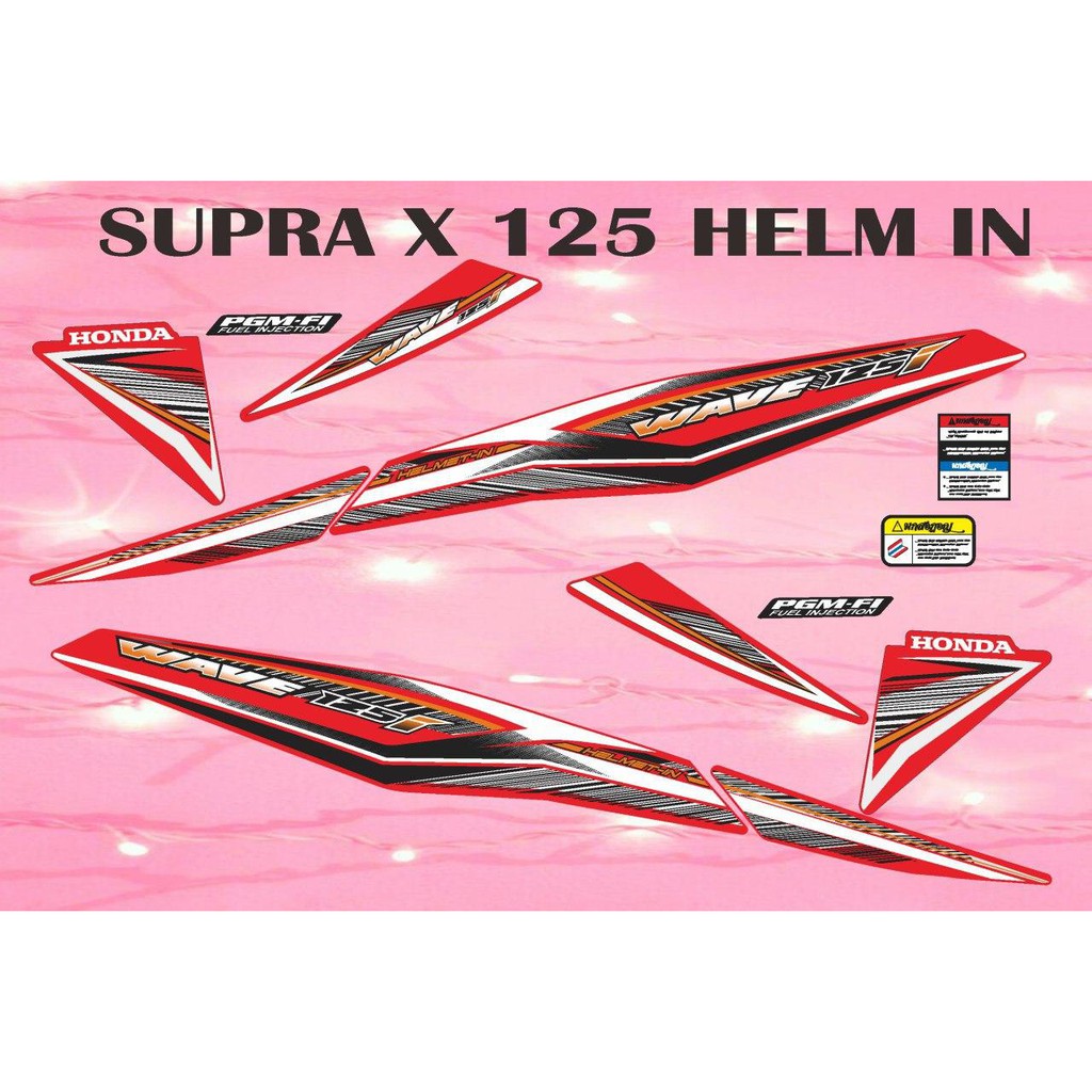 STIKER STRIPING DECAL SUPRA X 125 HELM IN