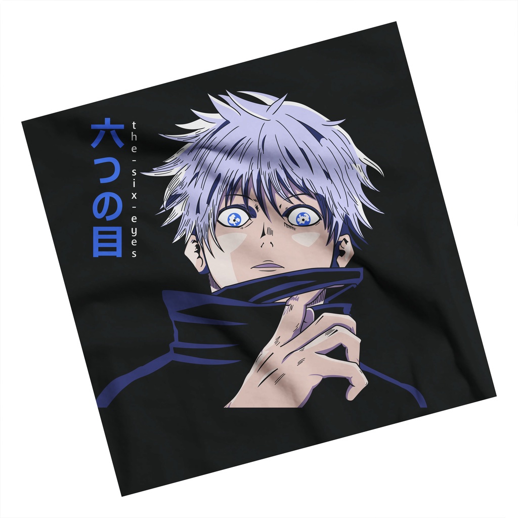 FC - KAOS OVERSIZE GOJO SATORU || KAOS SABLON KEREN T- SHIRT