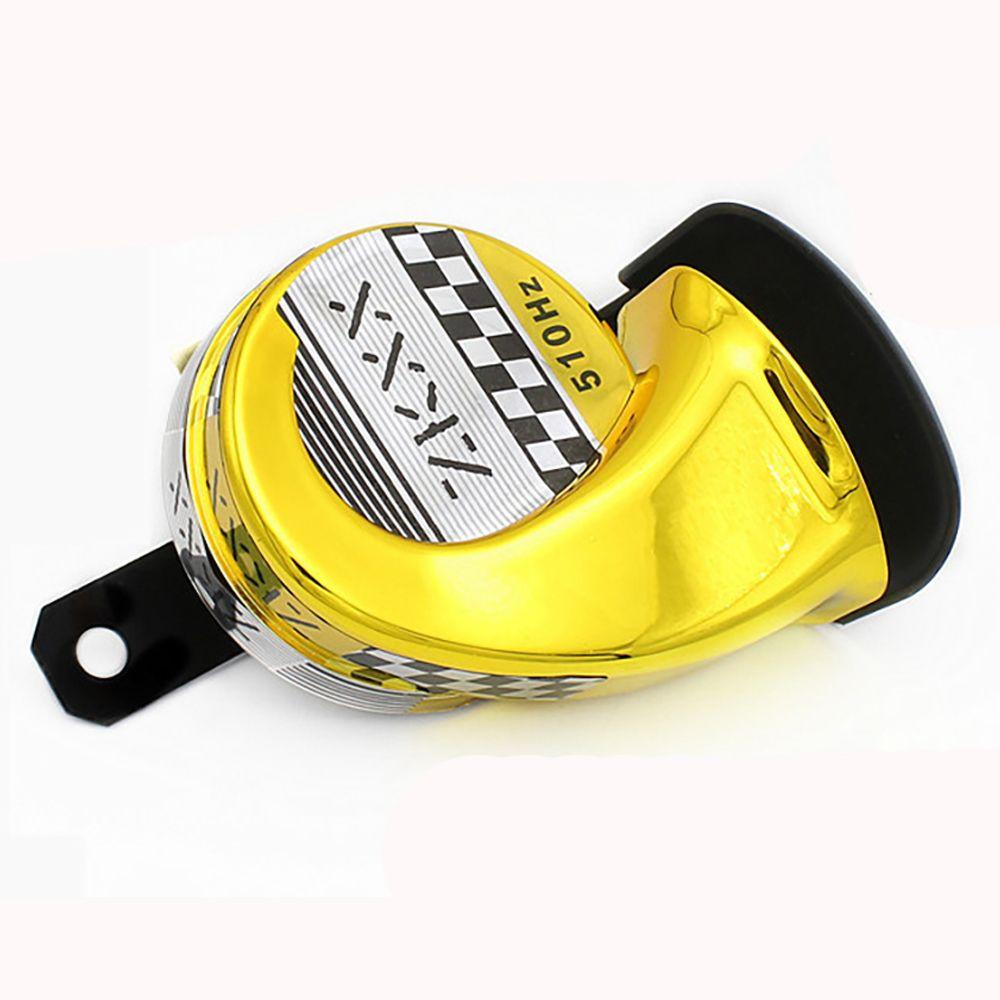 R-FLOWER Tanduk Monophonik Keong 12V Warna-Warni Pemasangan Mudah Electroplate Mobil Motor