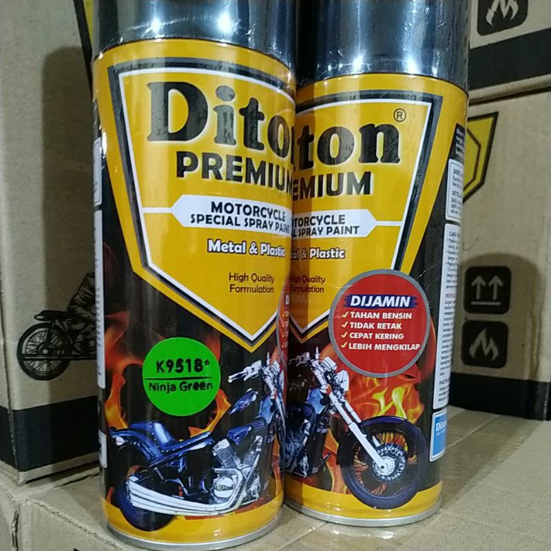 cat semprot Pilok diton Premium 400cc hijau sniper green, army green, sporty green, ninja green, Petronas green, sporty tosca