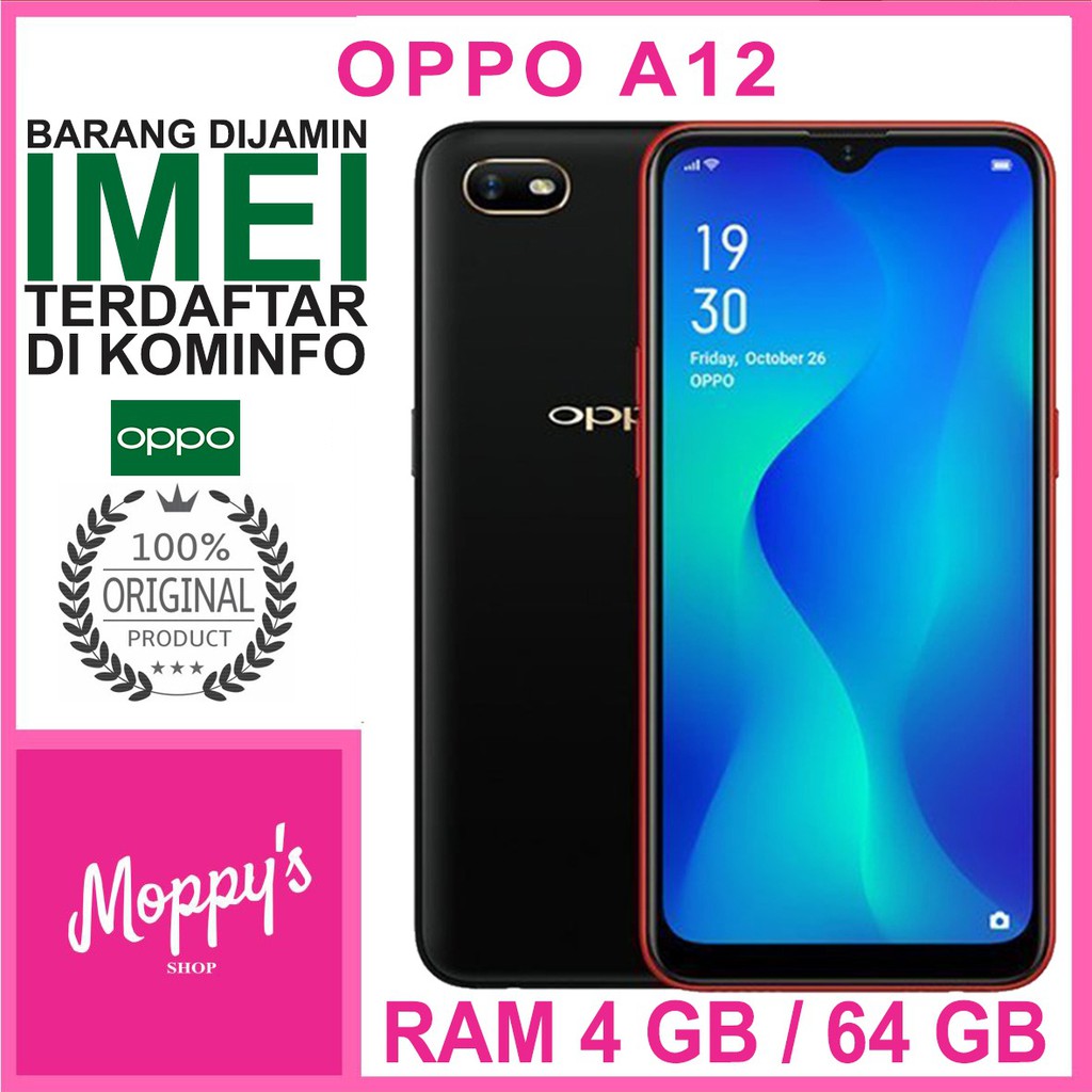 OPPO A12 RAM 4GB ROM 64GB GARANSI RESMI OPPO INDONESIA