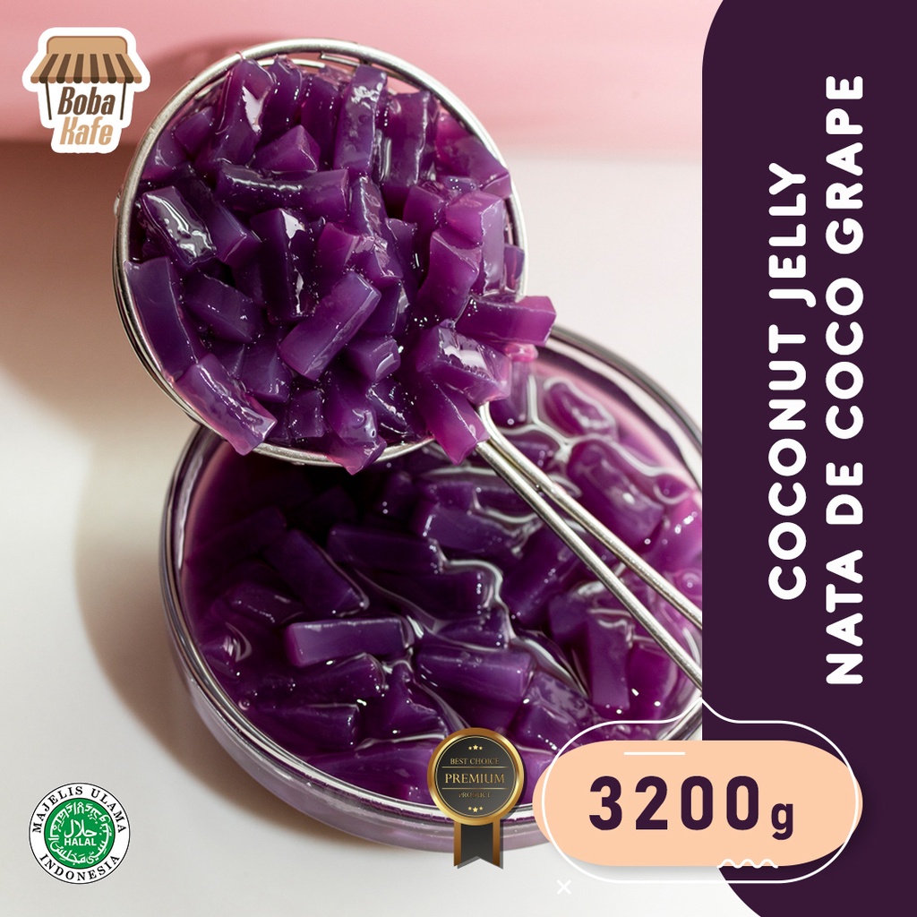 

COCONUT JELLY CHAMPAIGNE GRAPE NATA DE COCO GRAPE ITPIN 3200gr