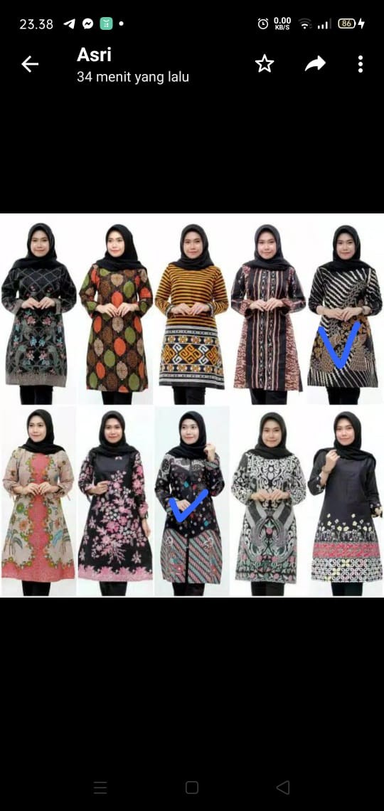 #bayar Di Tempat | Tunik Batik Modern Terlaris M - Jumbo