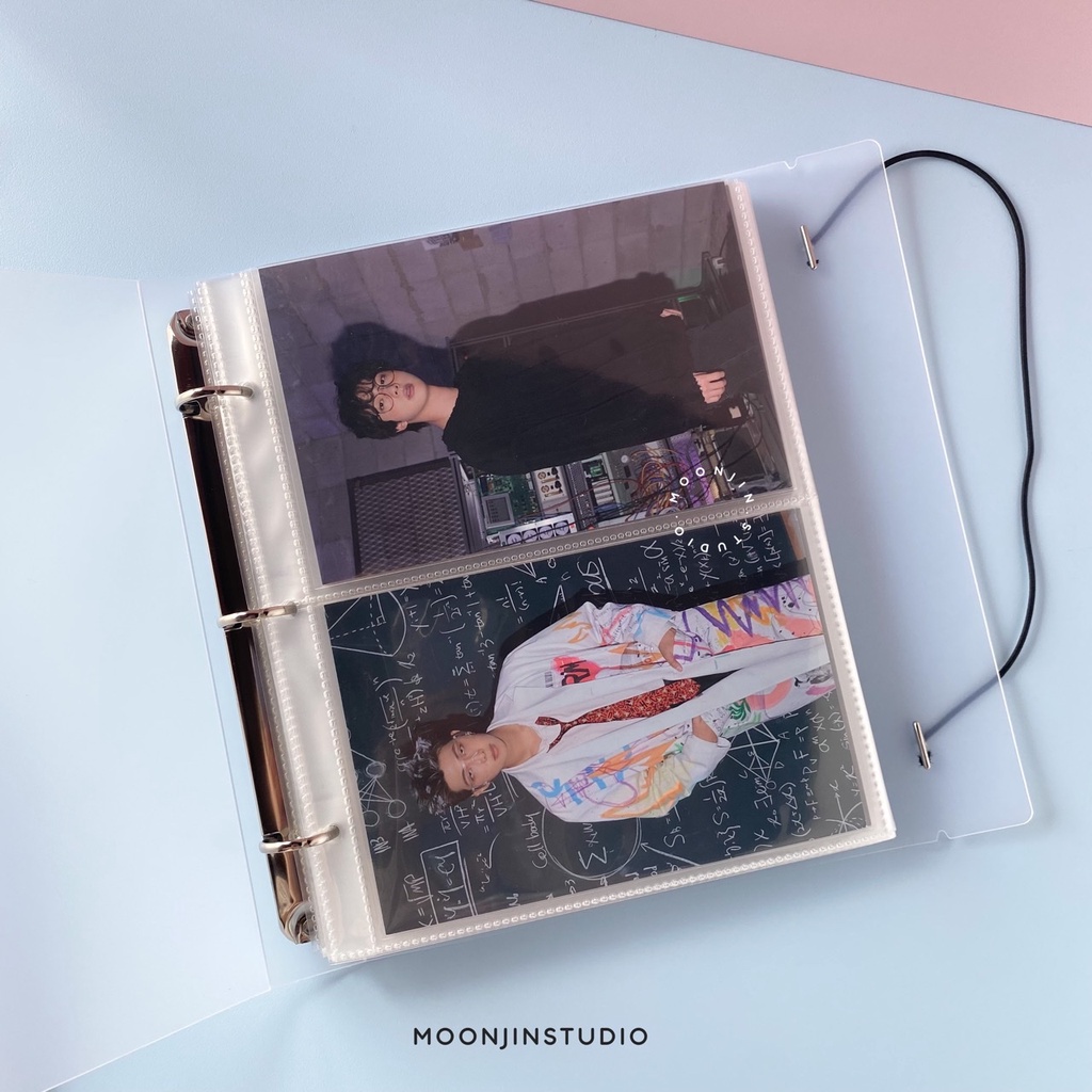 [MPC &amp; Postcard Size] Moonjin Studio - Clear Hard Cover Binder 3 Ring Album Photocard Photo Kpop