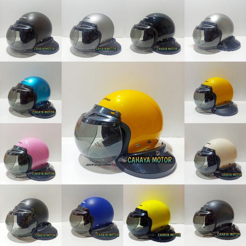 Helm cargloss kaca cembung