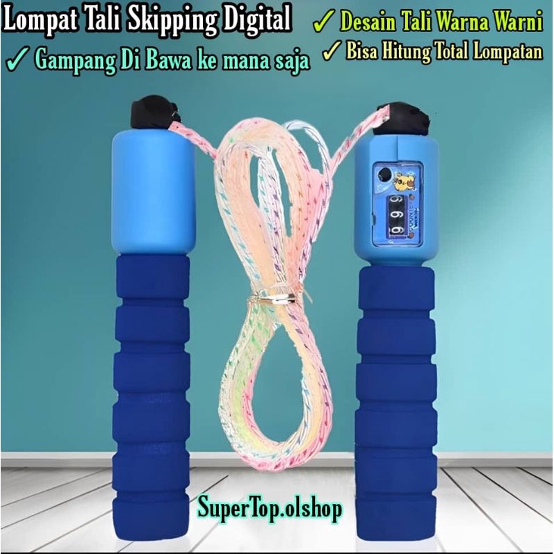 Jump Rope Skipping Soft Handle With Counter/ Tali Skiping⭐ supertop ⭐