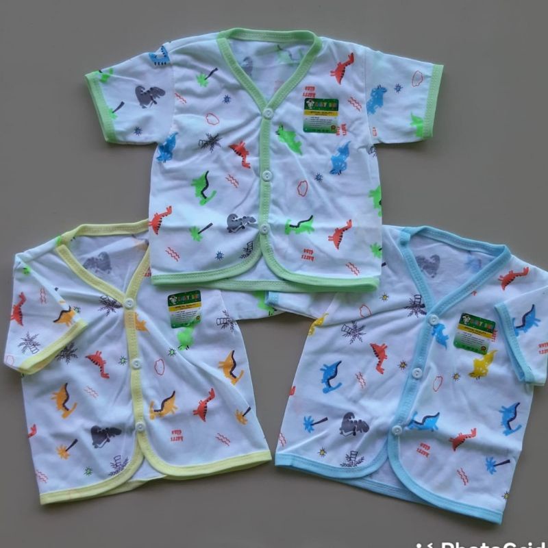 AUP MOTIF 3 Setel Baju Pendek Celana Pendek SETELAN NEWBORN Baju Bayi Baru Lahir Piyama Bayi