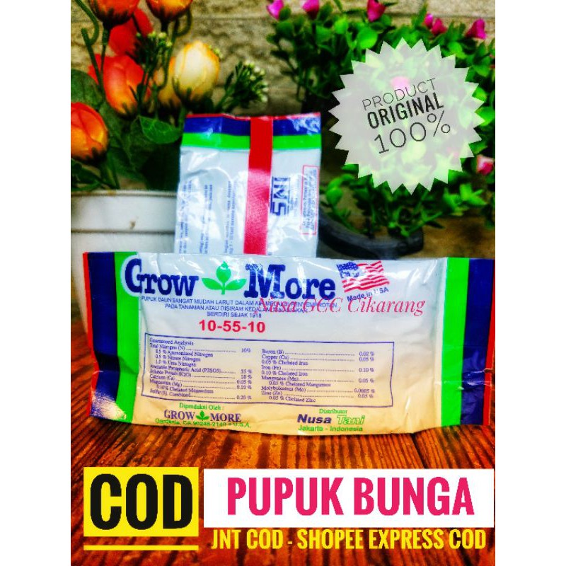 PUPUK GROW MORE BUNGA 10-55-10