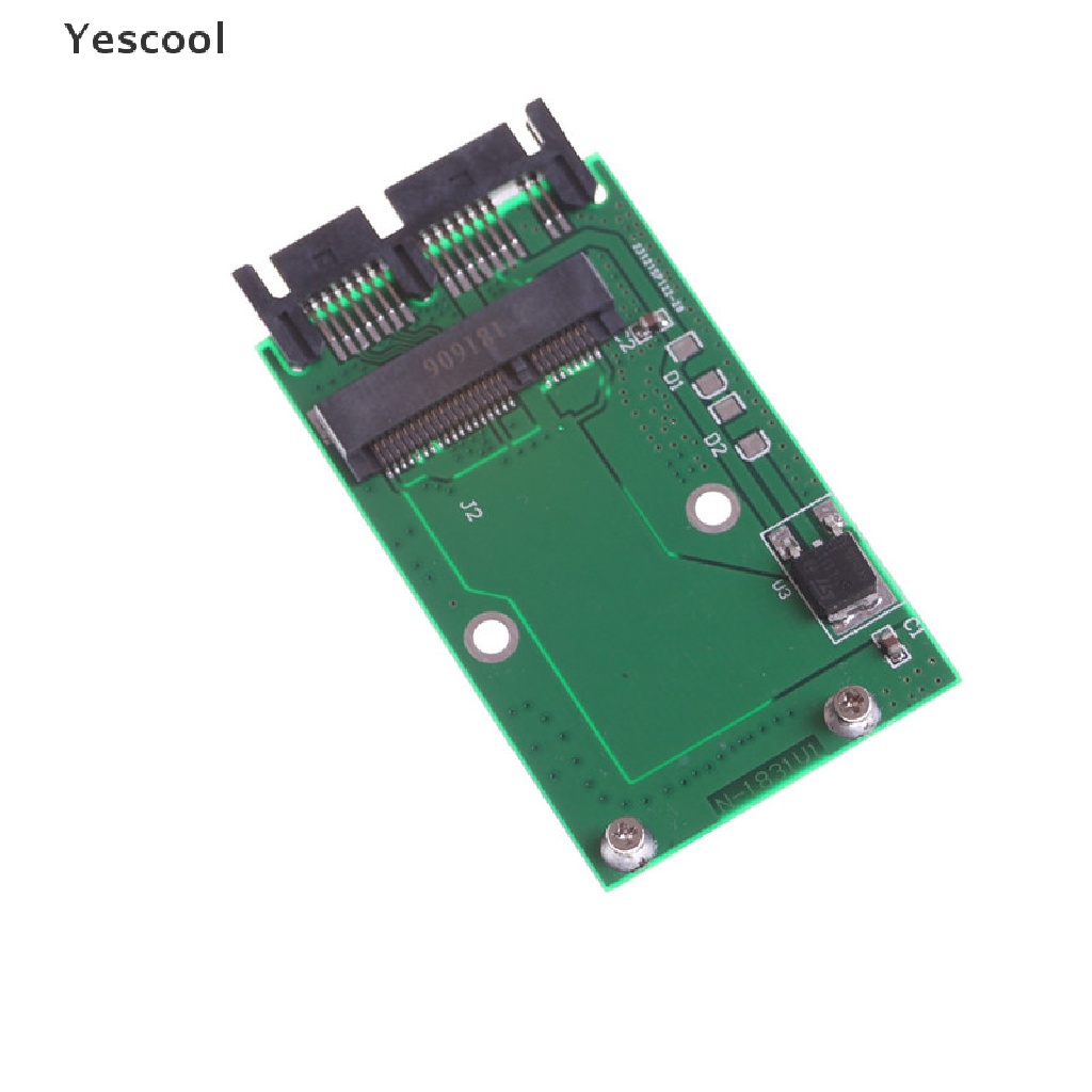 Yescool Kartu Adapter Converter Mini Pcie Pci-e mSATA SSD to 1.8 &quot;Micro SATA 0 0 0 0 0