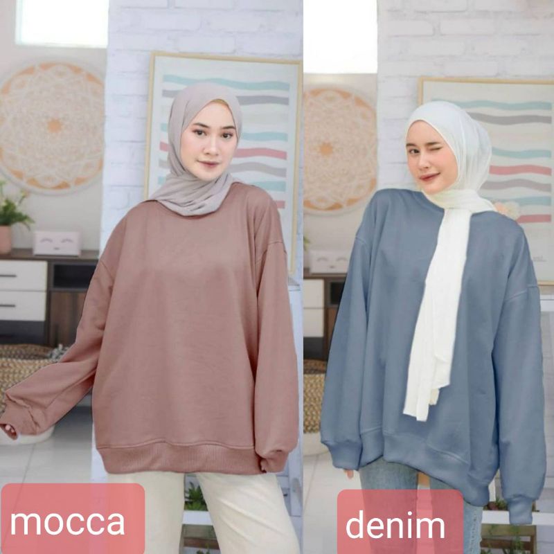 sweatshirt OVERSIZE TEBAL/FASHION WANITA KEKINIAN/TRENDY