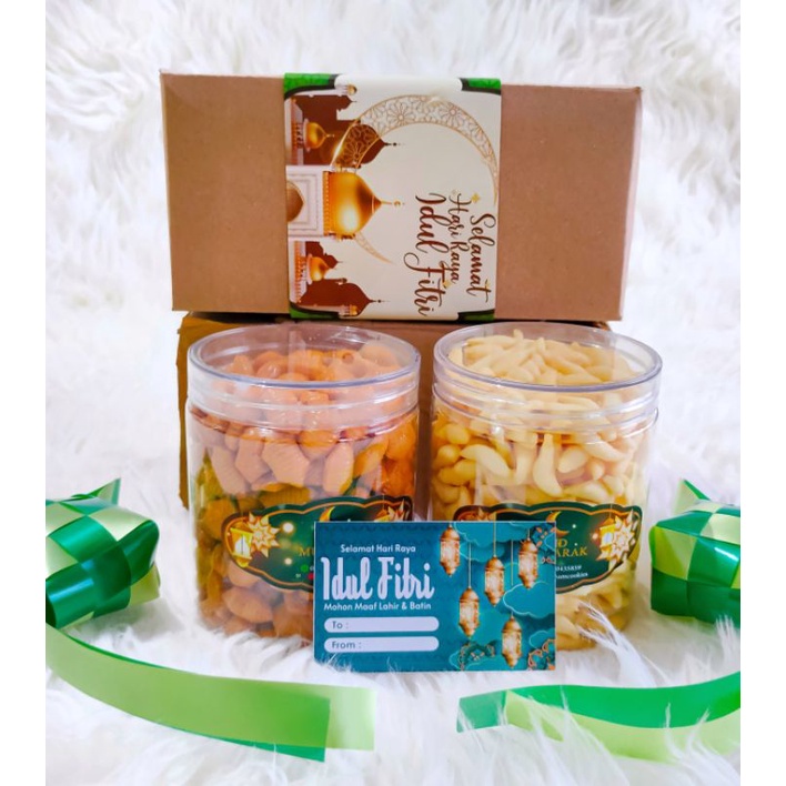 

Paket/ Hamper kue kering lebaran 2 toples kode S1