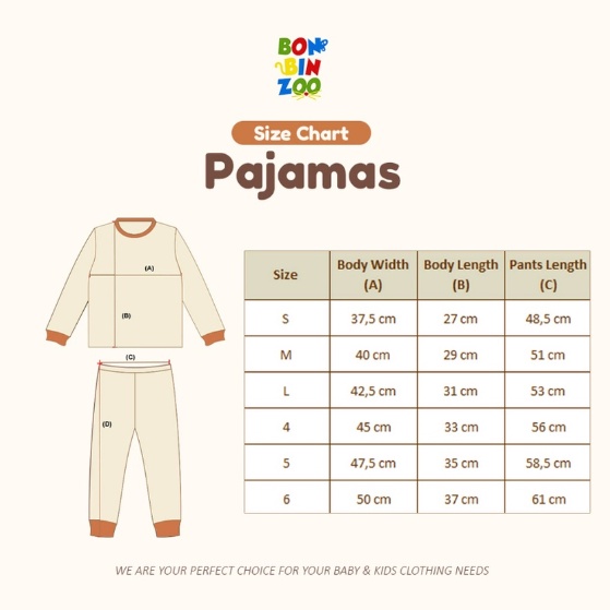 Setelan Panjang Nature Series 0M - 3Y Bonbinzoo Piyama Panjang Anak Kancing Depan Pundak Motif Alam Adem Nyaman CBKS
