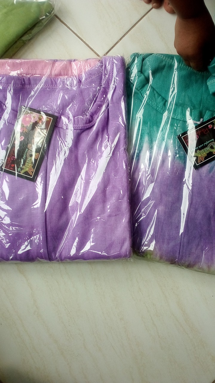 Gamis Kaos Pelangi Batik Tiedye Delima Jumbo Premium
