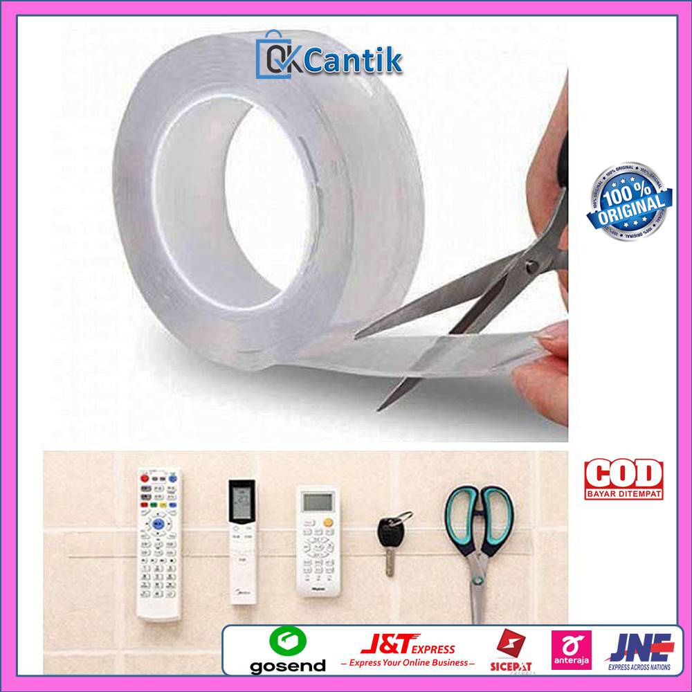 Double Tape Magic Nano Perekat ditembok, Dinding, Meja