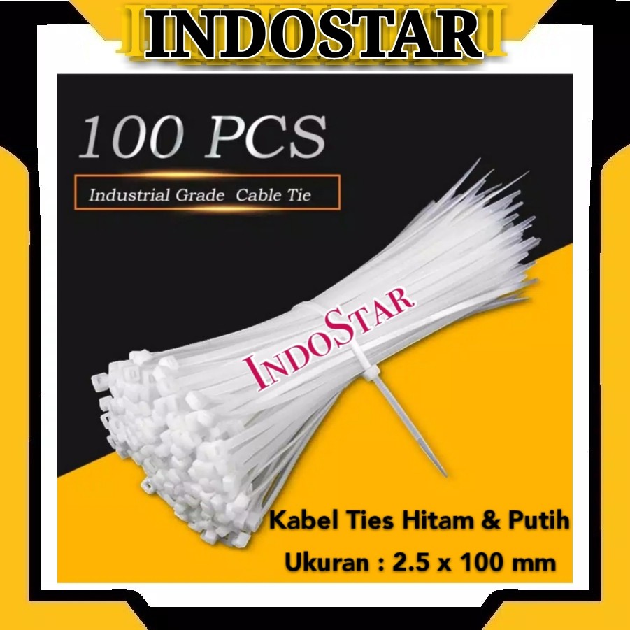 

IDS Kabel Ties 2.5x100mm - Kabel Ties 10cm - Cable Tie 10cm
