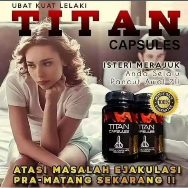 NEW OBAT TITAN KAPSUL_SUPLEMEN HERBAL_OBAT PEMBESAR_PANJANG_KUAT_PERMANEN_VITAL PRIA 100% ORIGINAL