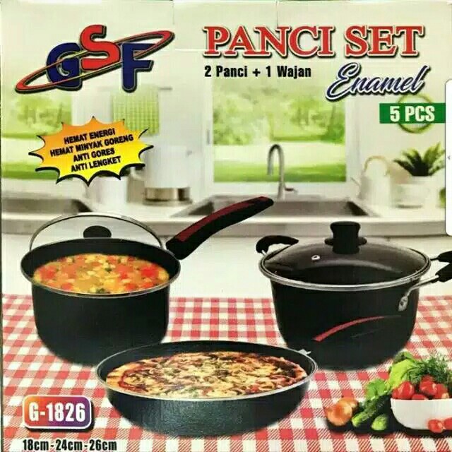 Panci Enamel Set  Gsf 1826