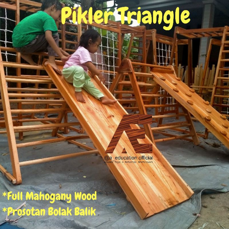 Pikler Triangle Pikler Montessori Bahan Kayu