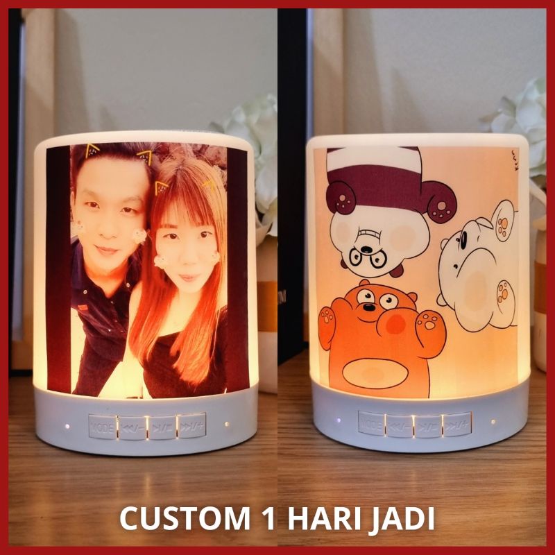 Speaker Custom LED / Touch Lamp LED / Lampu Foto Custom