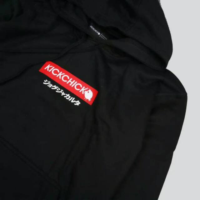 KICKCHICK HOODIE  (BLACK LOGONIC) 09