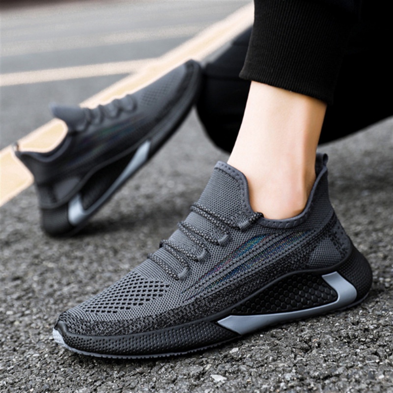 Nomad Sepatu Sneakers Pria Impor Rajut Casual Nyaman Lentur Running Shoes Prism S12