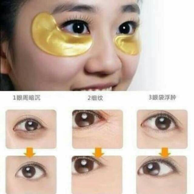 MASKER MATA ORIGINAL - MASKER KACAMATA EMAS .  GOLDEN EYELID COLLAGENMASK . COLLAGEN CRYSTAL EYEMASK