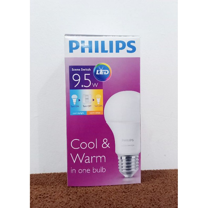 Lampu Led Philips 2 Cahaya Berbeda 9.5 Watt