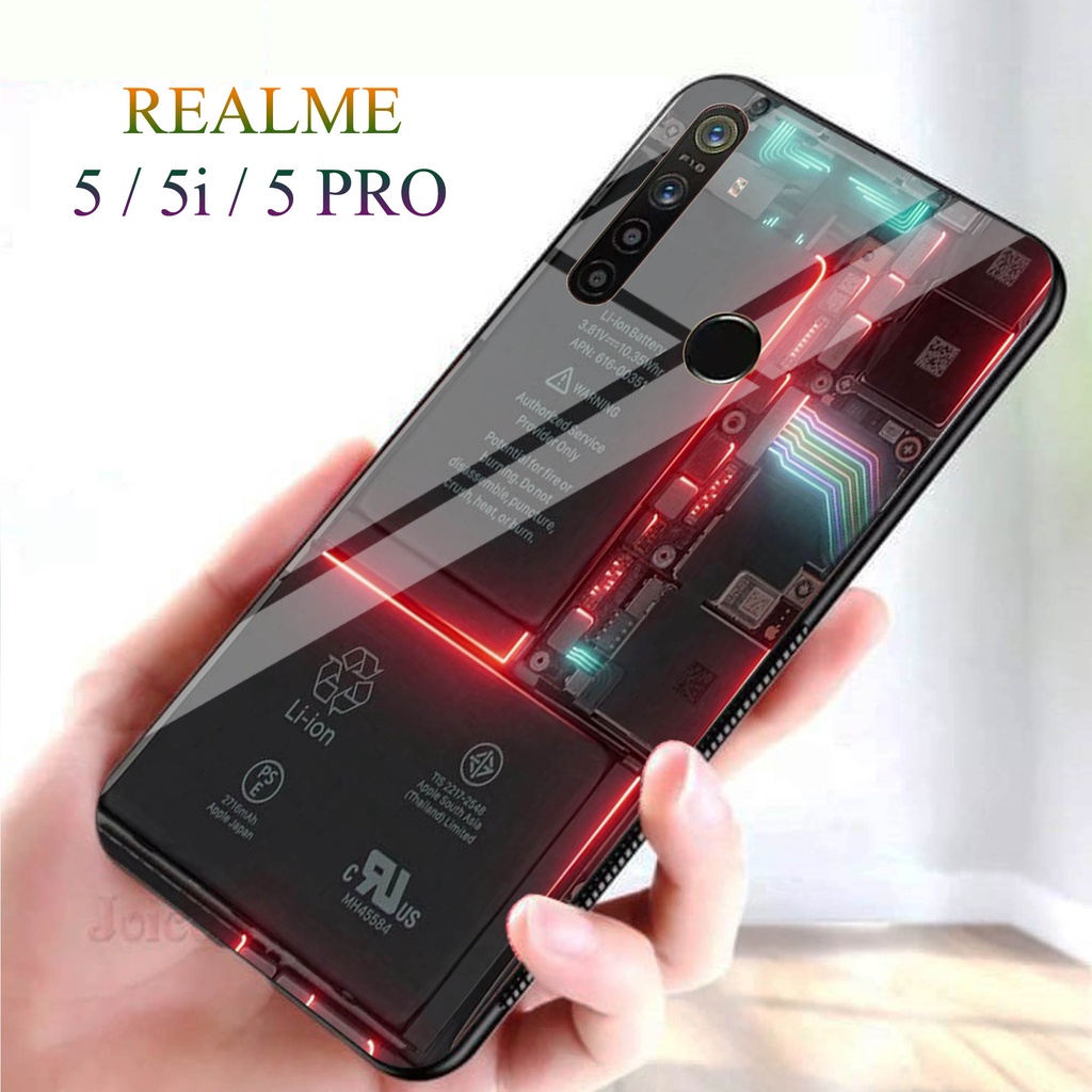Softcase Glass Kaca REALME 5 5i 5PRO - Casing HP REALME 5 5i 5PRO [ S15 ].