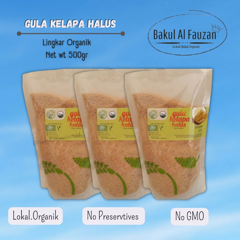 

Gula Kelapa Halus Organik 500gr | Lingkar Organik | Banjarmasin