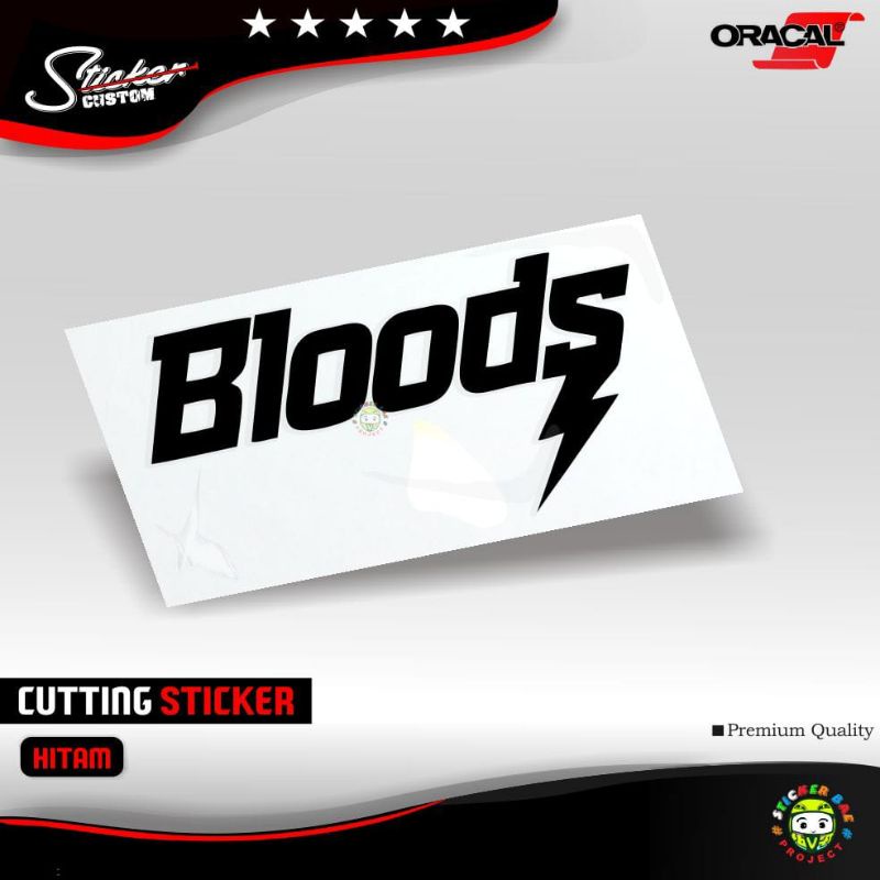 Sticker bloods stiker motor cutting sticker blods stiker distro