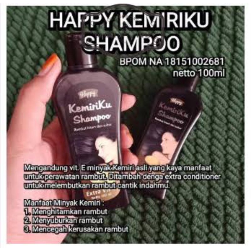 (bisa cod ) ORI happy kemiriku shampoo penghilang uban + FREE BUBBLE WRAP