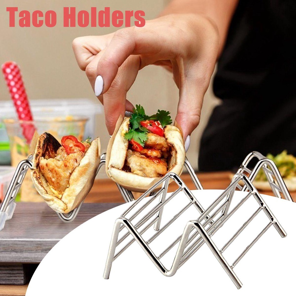 Rebuy Taco Holder Nyaman Chic Display Makanan Dapur Restoran Oven Cuci Piring Aman Rak Pizza