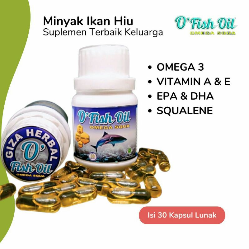 Minyak Ikan Hiu O Fish Oil Omega Squa Squalene Suplemen Minyak Ikan Omega 3