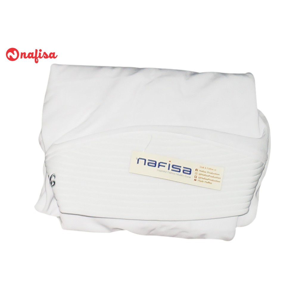 Jilbab Bergo Syari Hijab Instan Panjang Umroh dan Haji Jilbab Pesta Syari / Jilbab Nafisa Santuzza-Putih