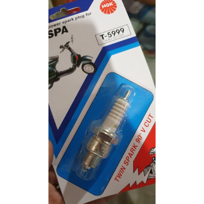 Busi Vespa T6000 (Busi panjang) T5999 (busi pendek) NGK