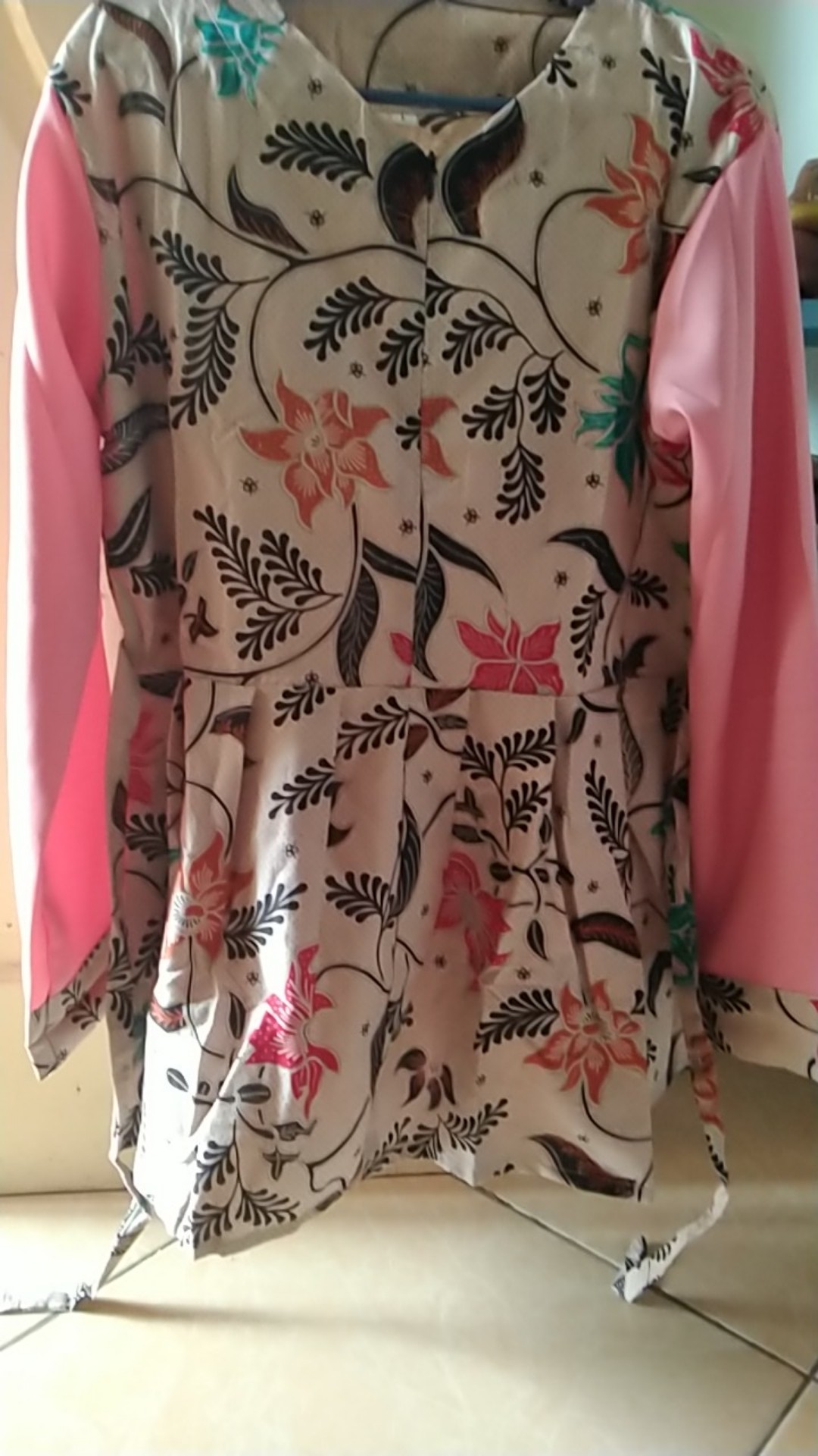 Tey-17 Batik Wanita Asj Sa Hrb026 Kenongo Kemeja Tosca Pendek