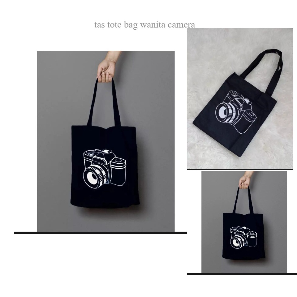 (PAKAI RESLETING) Tote bag kamera varian warna[Toko UCI]