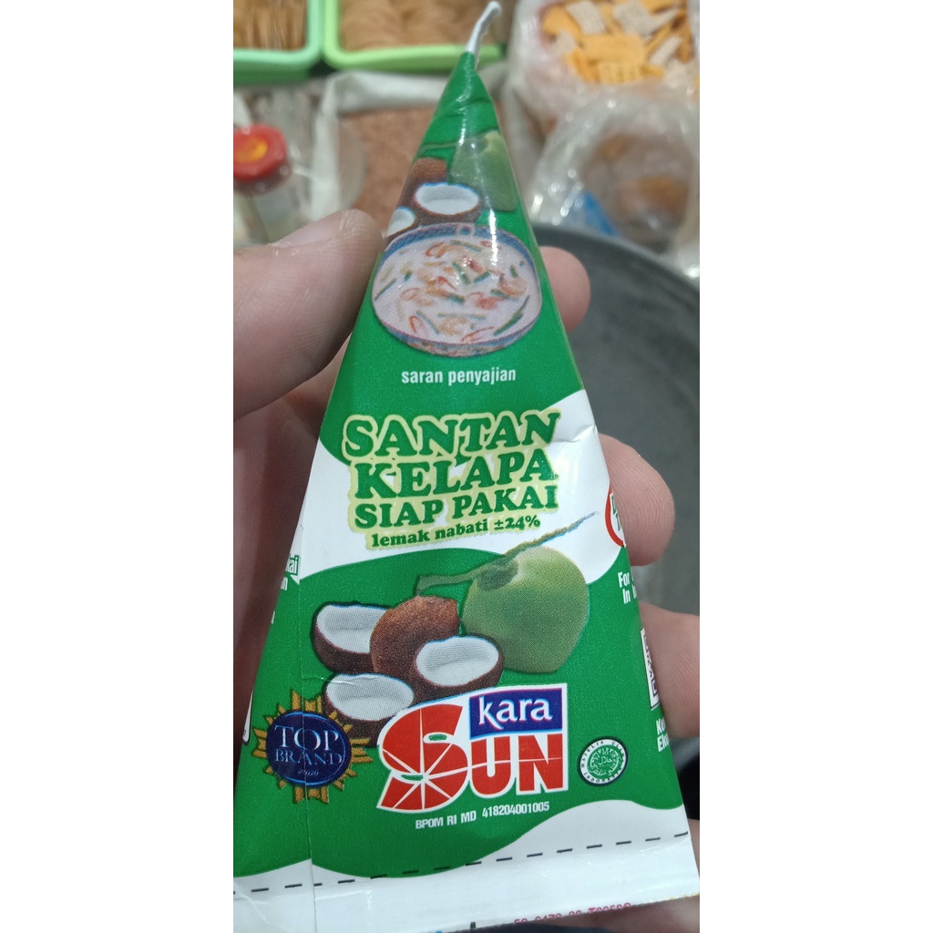 

SUN Kara Santan kelapa siap pakai contong segitiga