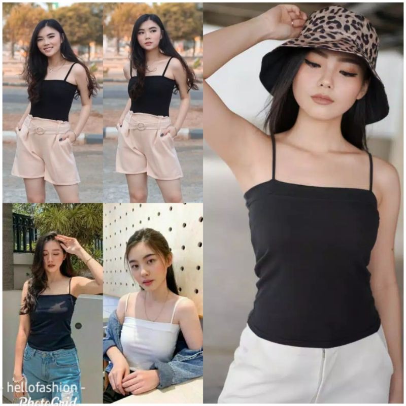 ATASAN TANK VENO/TANKTOP WANITA POLOS B&amp;W/TANKTOP VENO