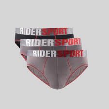 1 Box 3 Pcs Celana Dalam Rider R 337 B - CD Karet Boxer Pria Dewasa - Mix Random Warna