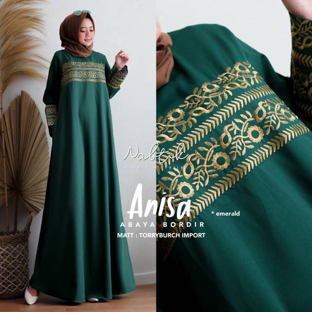 SALE ANISA ABAYA MAXY ORIGINAL NABTIK NEW GAMIS BORDIR CANTIK MEWAH HARGA MURAH